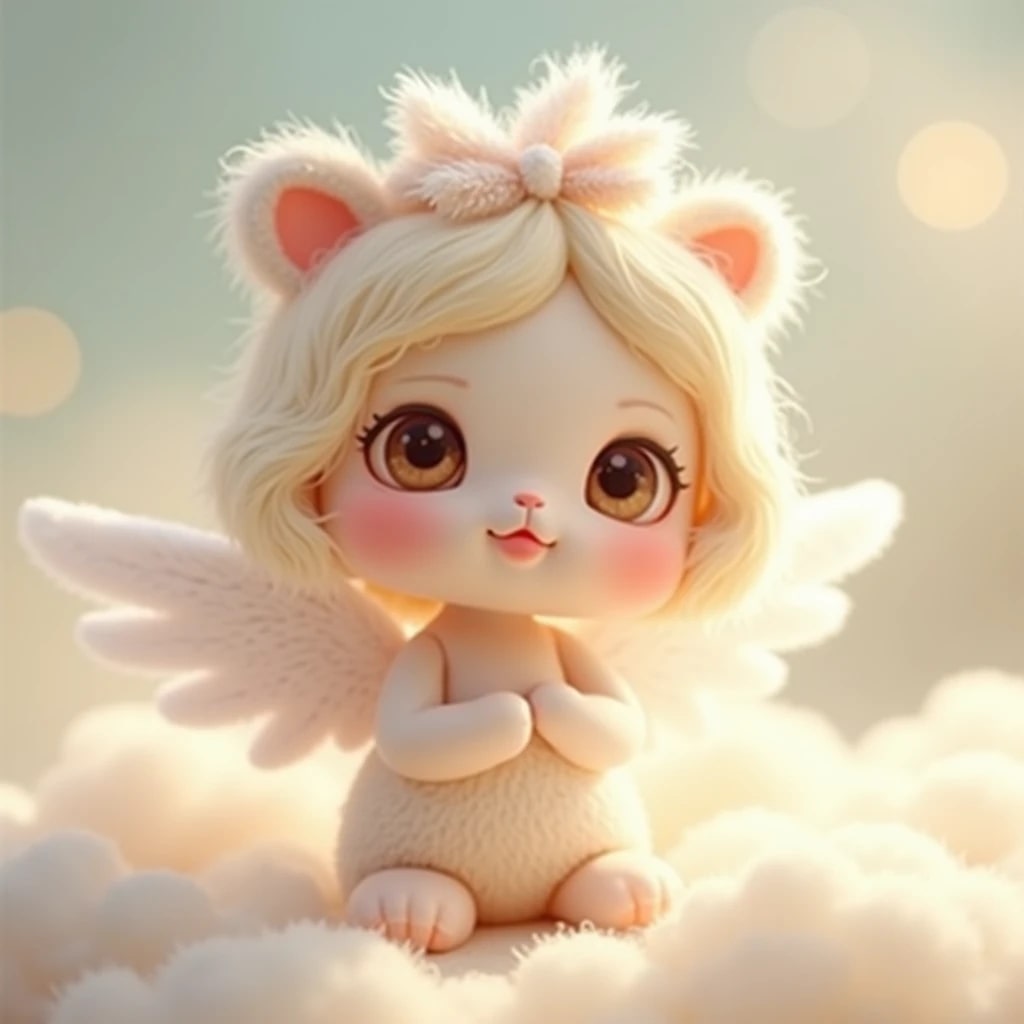 WhatsApp DP angel cute doll images for an enchanting profile.