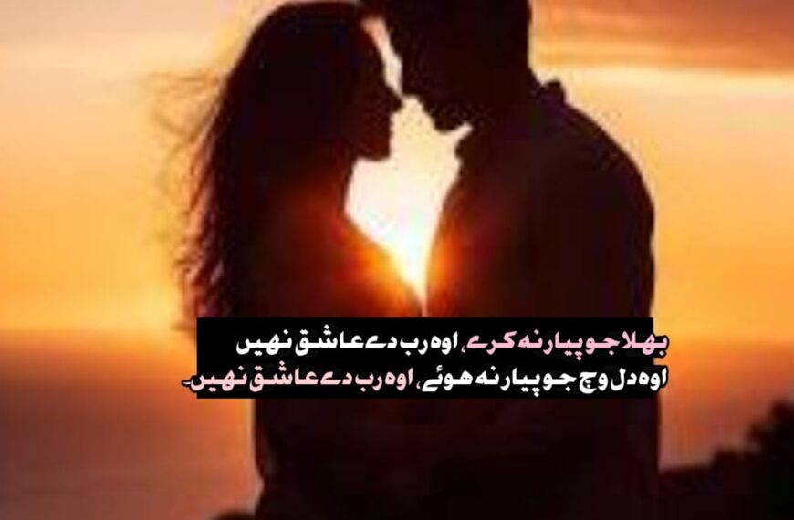 "Beautiful Punjabi Love Shayari 2 Lines expressing divine love and connection with the heart."